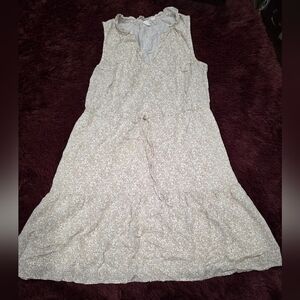 GAP Cream Floral Midi Dress
